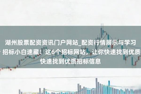 湖州股票配资资讯门户网站_配资行情展示与学习内容解析 招标小白速藏！这6个招标网站，让你快速找到优质招标信息