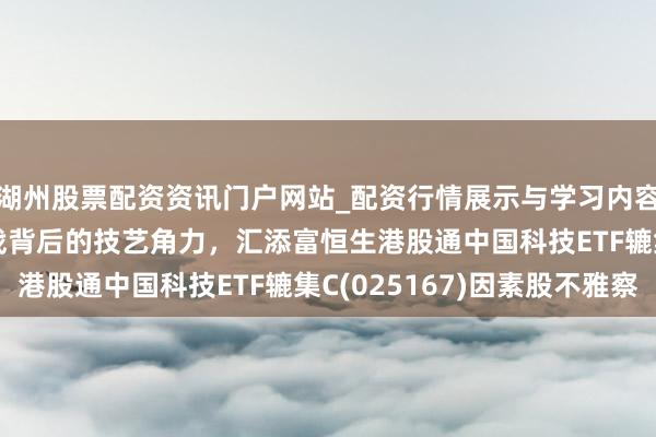 湖州股票配资资讯门户网站_配资行情展示与学习内容解析 春节AI红包大战背后的技艺角力，汇添富恒生港股通中国科技ETF辘集C(025167)因素股不雅察