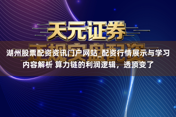 湖州股票配资资讯门户网站_配资行情展示与学习内容解析 算力链的利润逻辑，透顶变了
